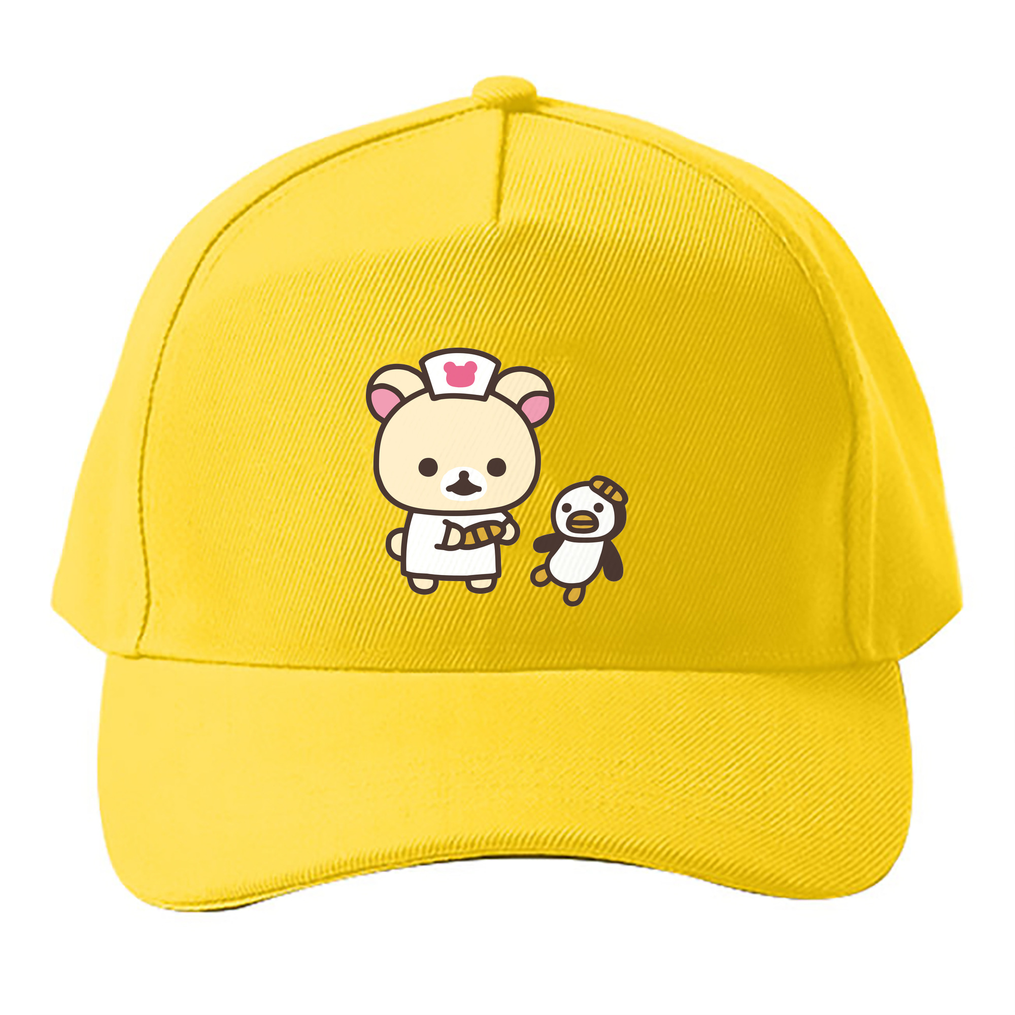 （画像用） リラックマ リラックマ キイロイトリ Rilakkuma Korilakkuma Kiiroitori ベースボールキャップ 綿100％ 男女兼用 帽子 スポーツ
